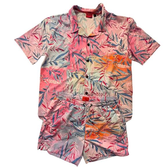 Hugo by Hugo Boss Beach Shirt and Shorts/Swim Trunks - XL - Excellent - Picture 1 of 16